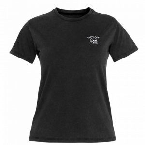 T-SHIRT WOMEN LIVE FAST SKULL FADE OUT BLACK / EMROIDERY