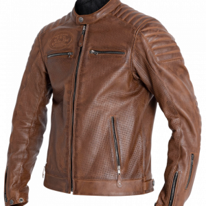 LEATHER JACKET STORM TOBACCO